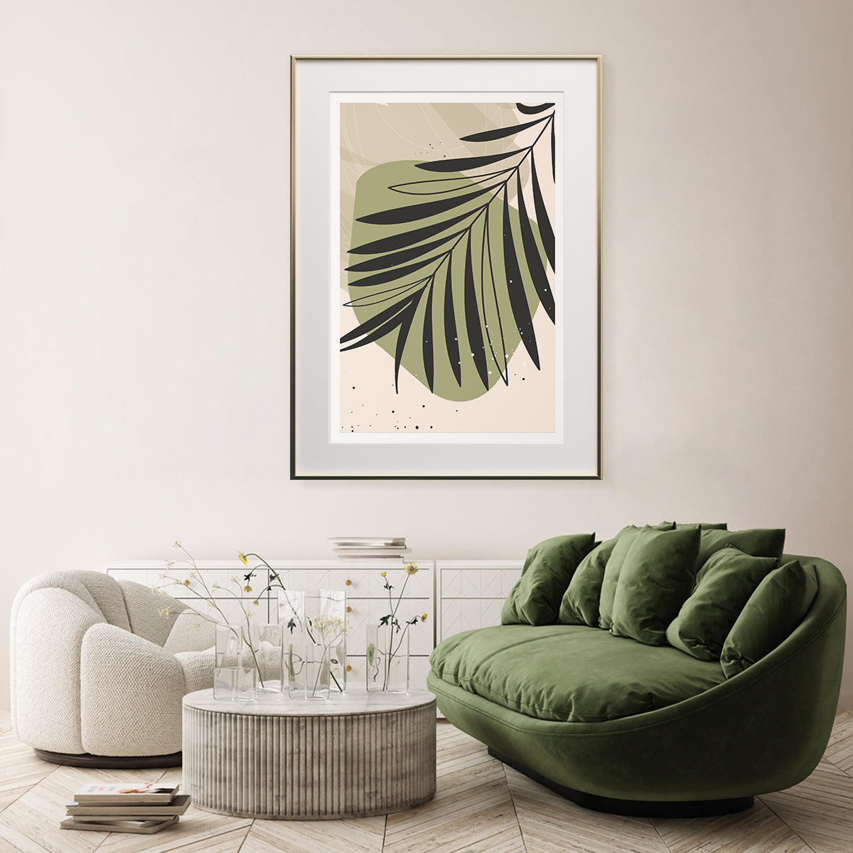 Minimalist Art Green Leaves Poster Wall Art Decor-Vertical Posters NOT FRAMED-CetArt-8″x10″ inches-CetArt