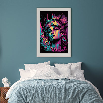 Multicolor Statue of Liberty Poster Print Modern Wall Art-Vertical Posters NOT FRAMED-CetArt-8″x10″ inches-CetArt