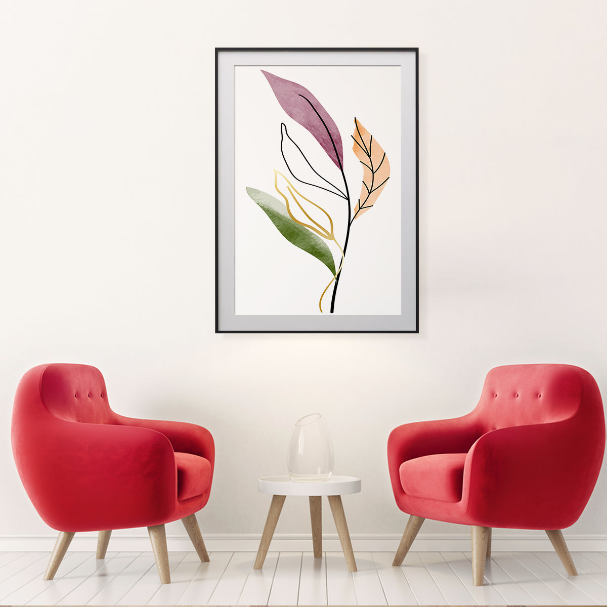 Line Art Minimalist Leaves Decorations For Home Poster-Vertical Posters NOT FRAMED-CetArt-8″x10″ inches-CetArt