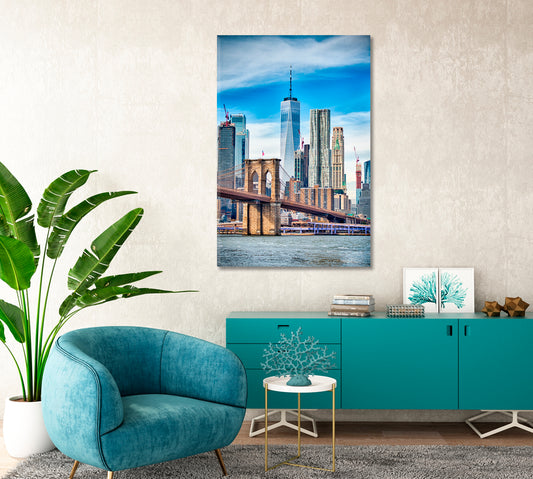 Lower Manhattan New York City Canvas Print-Canvas Print-CetArt-1 panel-16x24 inches-CetArt