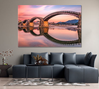 Kintaikyo Bridge Iwakuni Japan Canvas Print-Canvas Print-CetArt-1 Panel-24x16 inches-CetArt