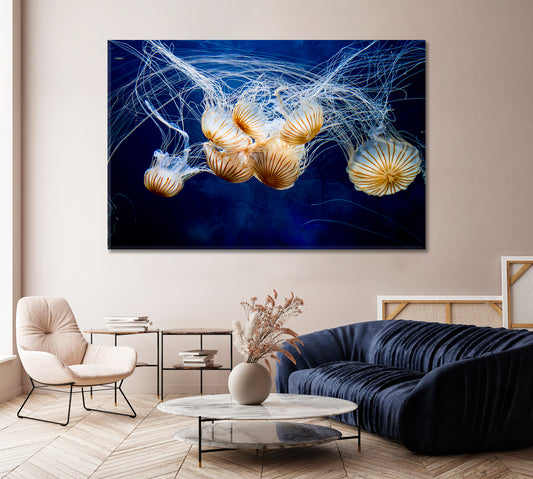 The Incredible Beauty of Jellyfish Canvas Print-Canvas Print-CetArt-1 Panel-24x16 inches-CetArt