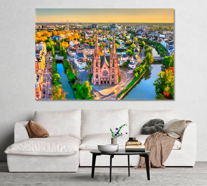 Saint Paul Church in Strasbourg Alsace France Canvas Print-Canvas Print-CetArt-1 Panel-24x16 inches-CetArt