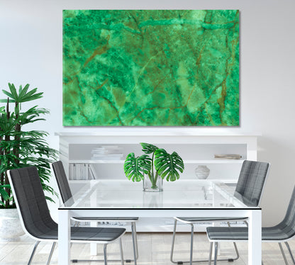 Green Marble Stone Wall Canvas Print-Canvas Print-CetArt-1 Panel-24x16 inches-CetArt