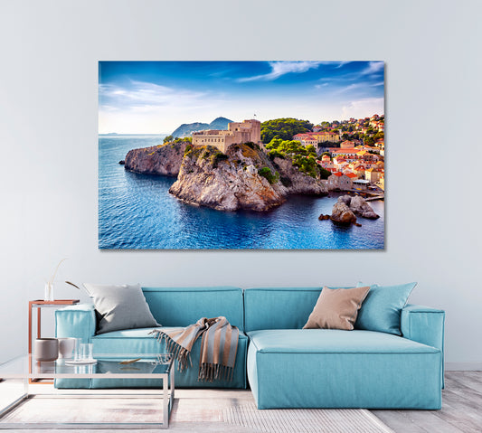 Lovrijenac Fortress in Dubrovnik Croatia Canvas Print-Canvas Print-CetArt-1 Panel-24x16 inches-CetArt