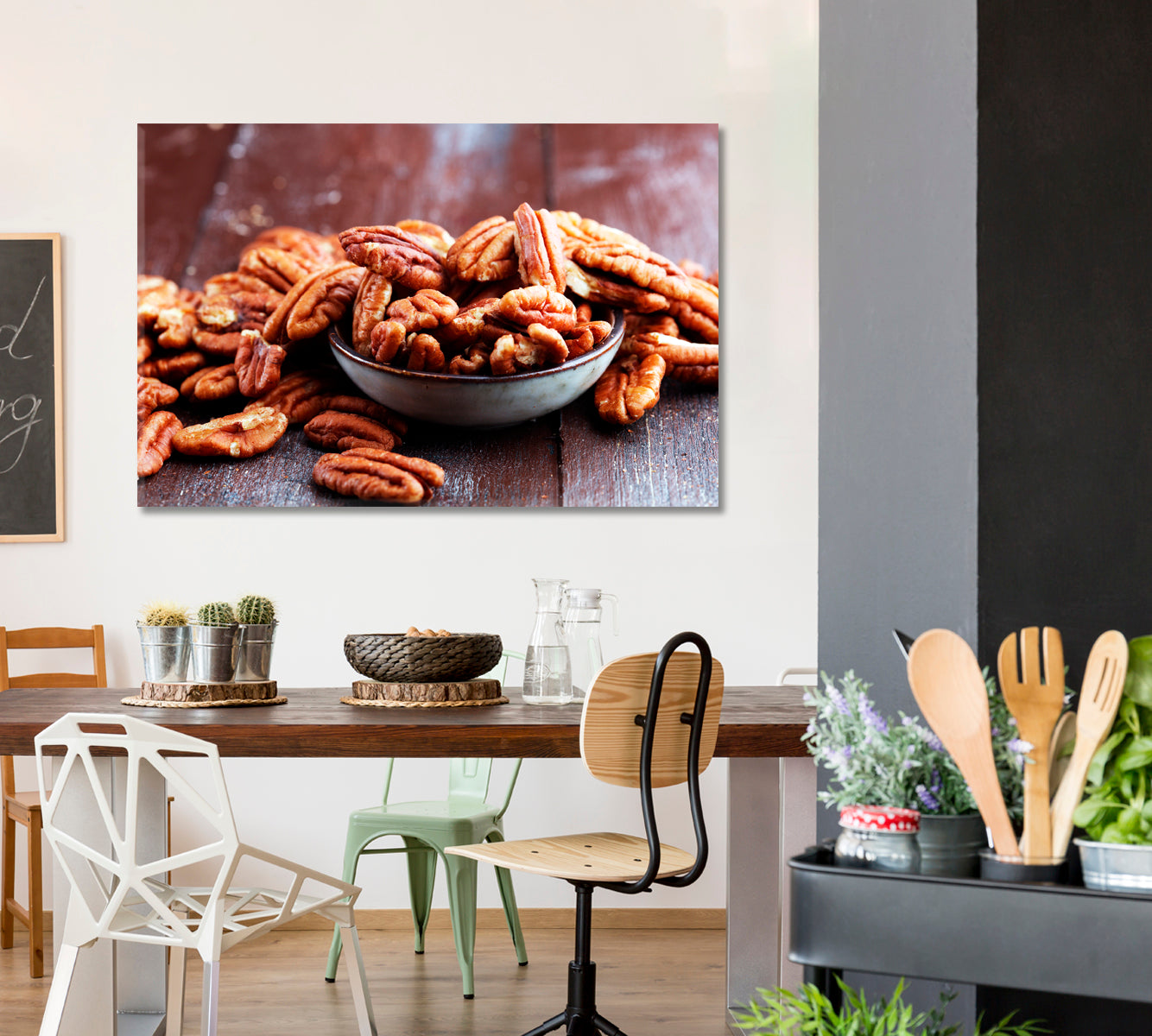 Pecan Nuts Canvas Print-Canvas Print-CetArt-1 Panel-24x16 inches-CetArt