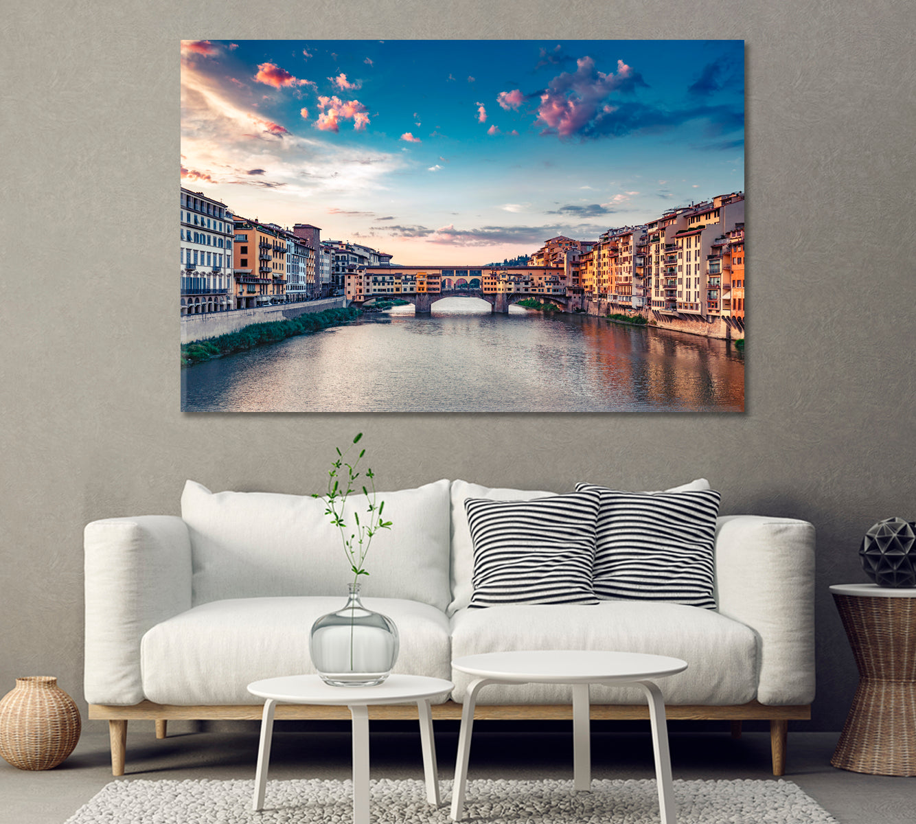 Ponte Vecchio Florence Italy Canvas Print-Canvas Print-CetArt-1 Panel-24x16 inches-CetArt