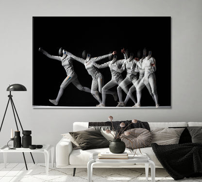 Fencing Process Canvas Print-Canvas Print-CetArt-1 Panel-24x16 inches-CetArt