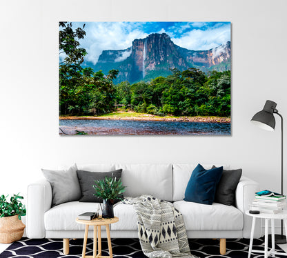 Angel Falls Canaima National Park Venezuela Canvas Print-Canvas Print-CetArt-1 Panel-24x16 inches-CetArt