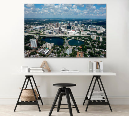 Thriving Downtown Orlando Florida Canvas Print-Canvas Print-CetArt-1 Panel-24x16 inches-CetArt