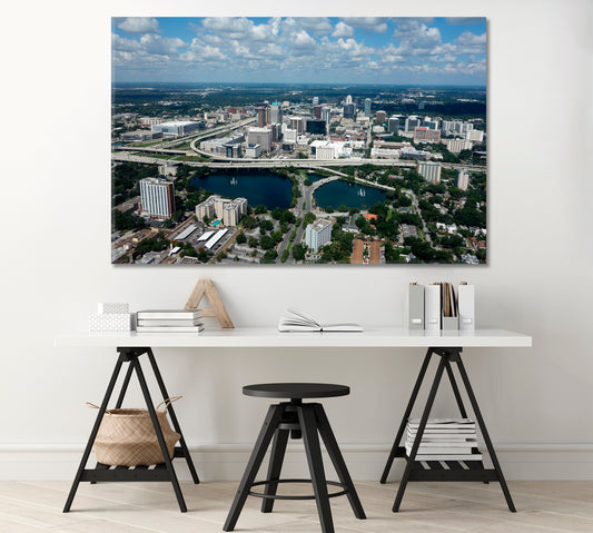 Thriving Downtown Orlando Florida Canvas Print-Canvas Print-CetArt-1 Panel-24x16 inches-CetArt