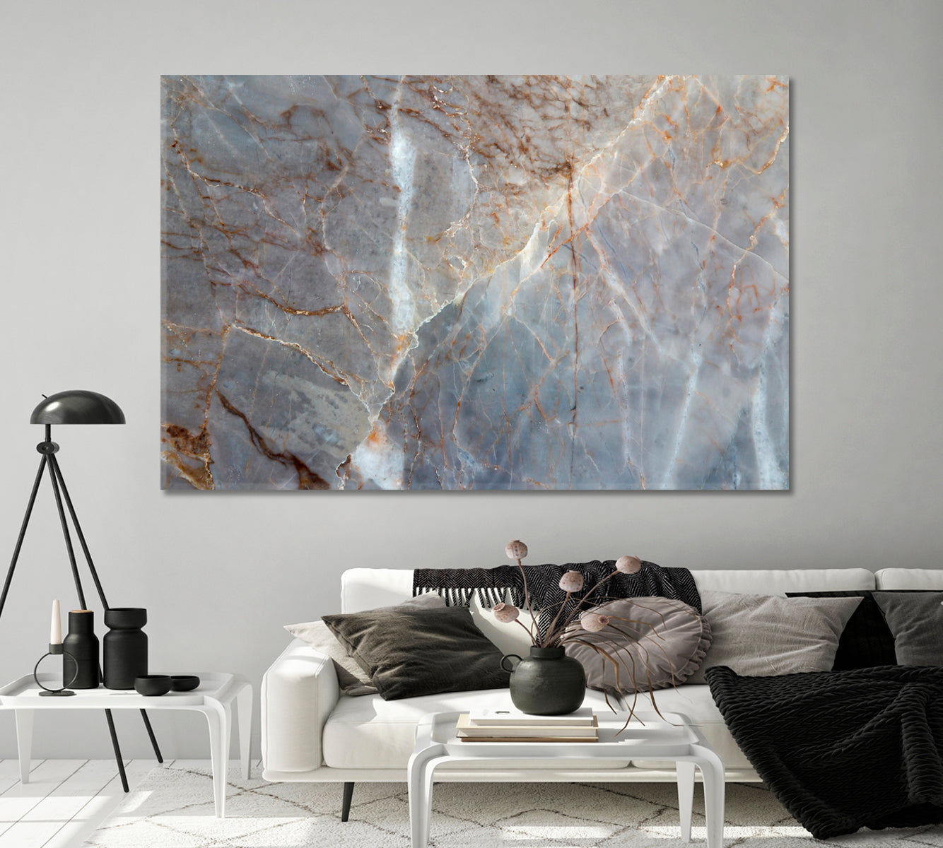 Natural Marble Pattern Canvas Print-Canvas Print-CetArt-1 Panel-24x16 inches-CetArt