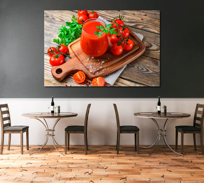 Glass of Fresh Tomato Juice Canvas Print-Canvas Print-CetArt-1 Panel-24x16 inches-CetArt