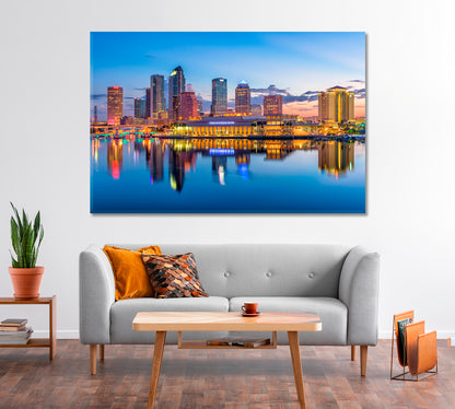 Downtown Tampa Florida USA Canvas Print-Canvas Print-CetArt-1 Panel-24x16 inches-CetArt