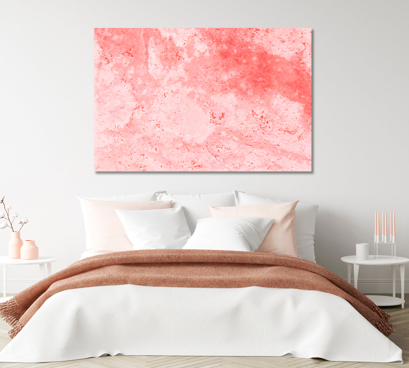 Delicate Pink Marble Abstraction Canvas Print-Canvas Print-CetArt-1 Panel-24x16 inches-CetArt