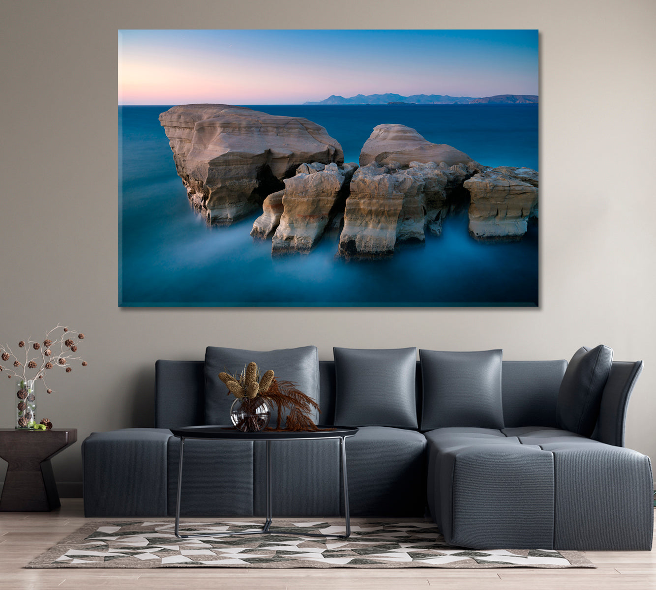 Seascape During Sunset Canvas Print-Canvas Print-CetArt-1 Panel-24x16 inches-CetArt