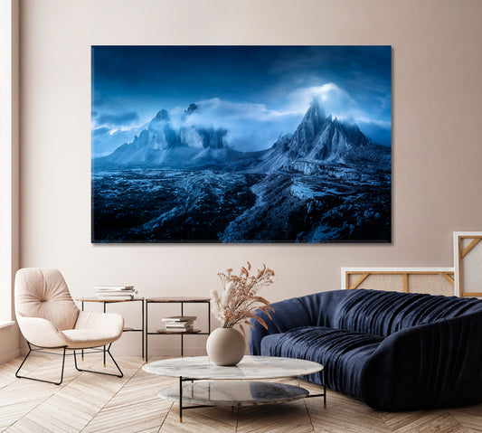 Amazing Landscape with Mountain Peaks Canvas Print-Canvas Print-CetArt-1 Panel-24x16 inches-CetArt