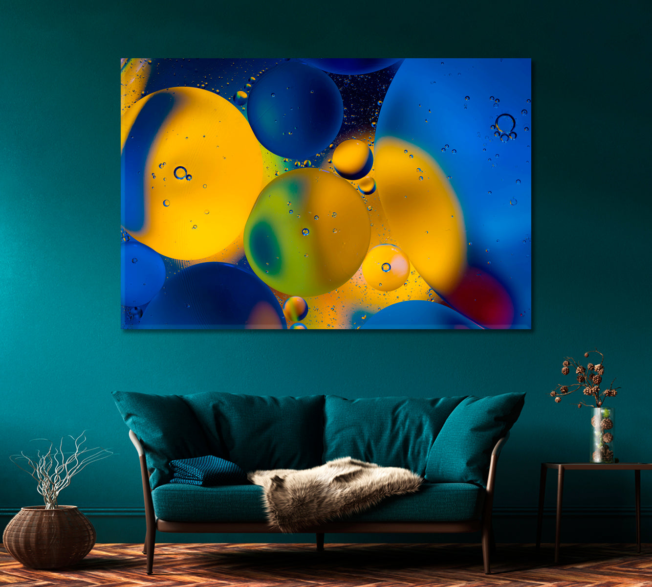 Colorful Abstract Glowing Bubbles Canvas Print-Canvas Print-CetArt-1 Panel-24x16 inches-CetArt