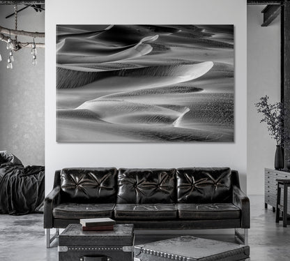 Desert in Black and White Canvas Print-Canvas Print-CetArt-1 Panel-24x16 inches-CetArt