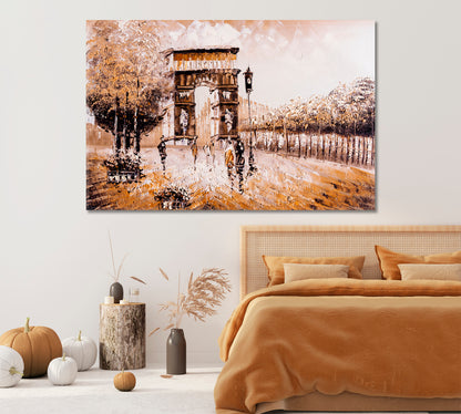 Streets of Paris Canvas Print-Canvas Print-CetArt-1 Panel-24x16 inches-CetArt