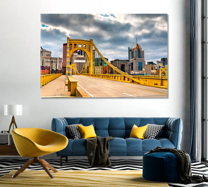 Andy Warhol Bridge Pittsburgh Pennsylvania United States Canvas Print-Canvas Print-CetArt-1 Panel-24x16 inches-CetArt