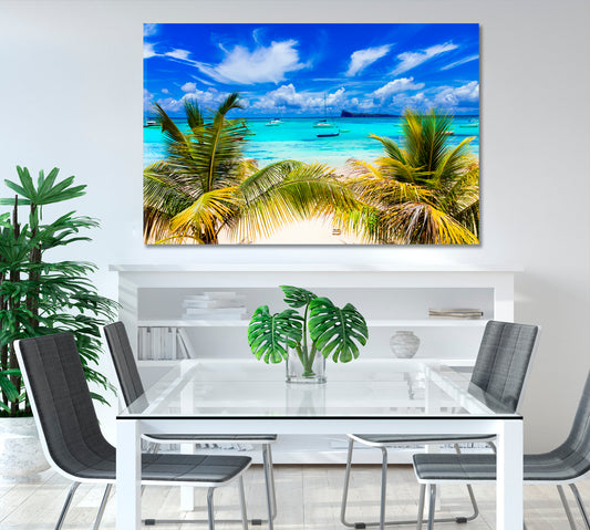 Tropical Landscapes of Mauritius Canvas Print-Canvas Print-CetArt-1 Panel-24x16 inches-CetArt