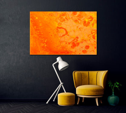 Abstract Bright Orange Watercolor Pattern Canvas Print-Canvas Print-CetArt-1 Panel-24x16 inches-CetArt