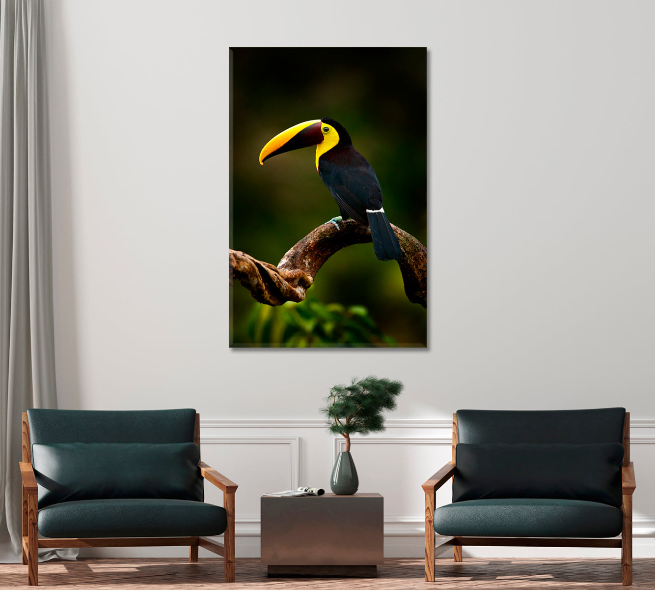 Yellow Throated Toucan Canvas Print-Canvas Print-CetArt-1 panel-16x24 inches-CetArt