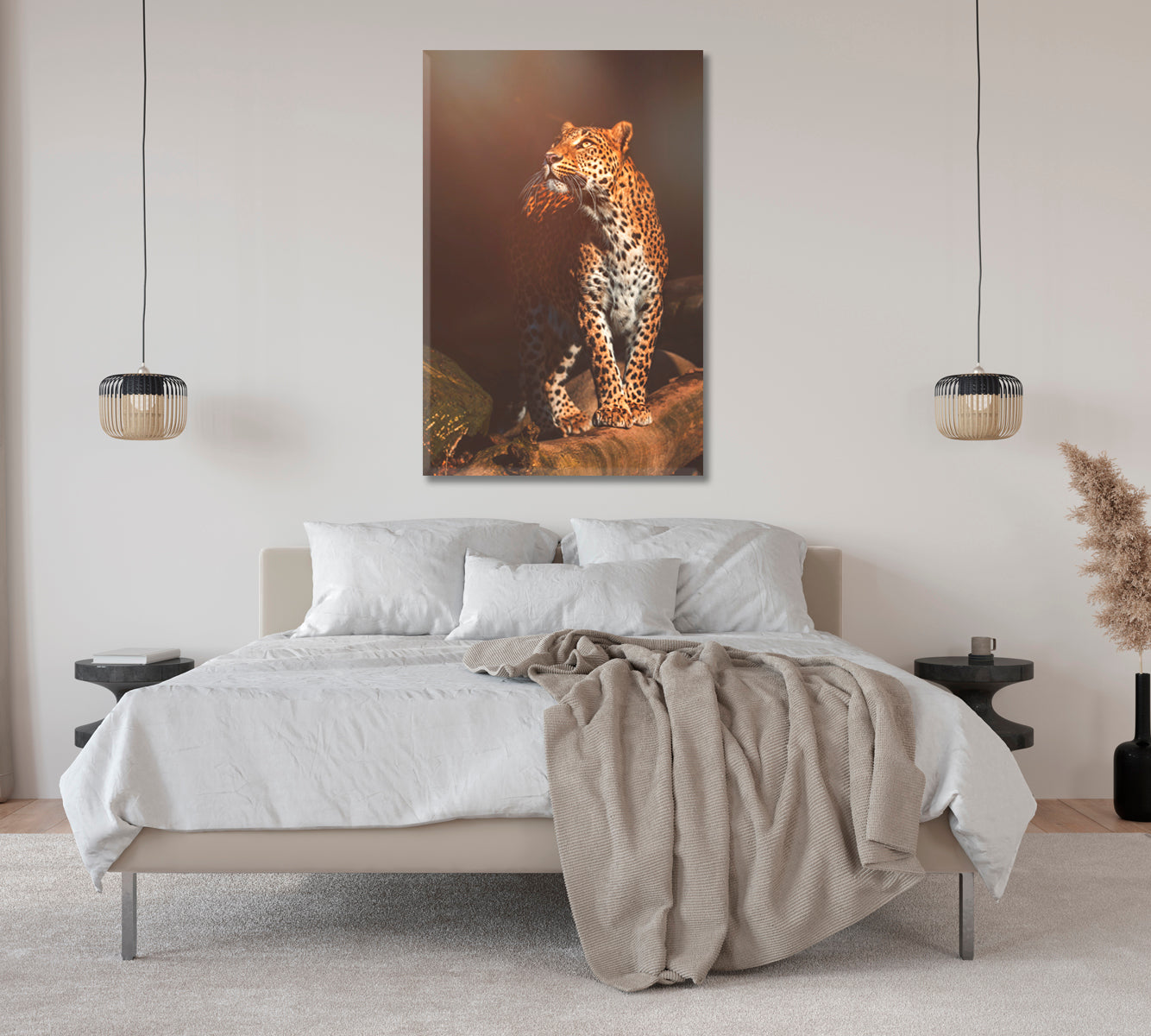 Ceylon Leopard Portrait Canvas Print-Canvas Print-CetArt-1 panel-16x24 inches-CetArt