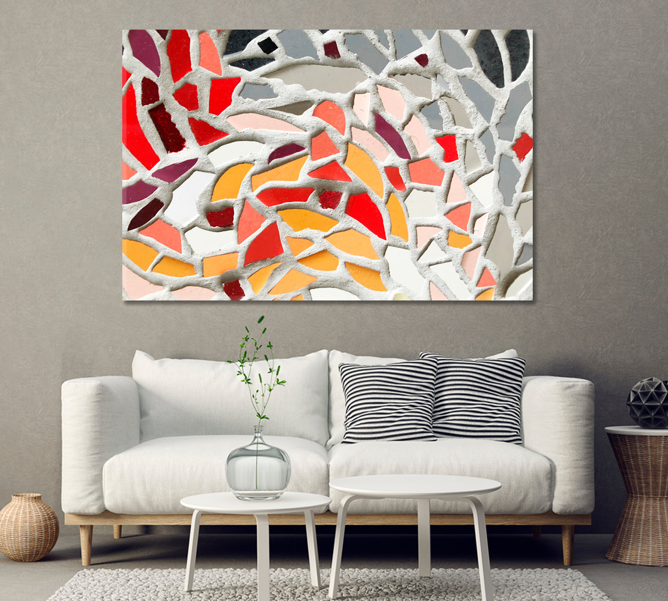 Colorful Mosaic Canvas Print-Canvas Print-CetArt-1 Panel-24x16 inches-CetArt