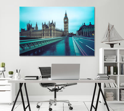 Big Ben and Palace of Westminster London UK Canvas Print-Canvas Print-CetArt-1 Panel-24x16 inches-CetArt