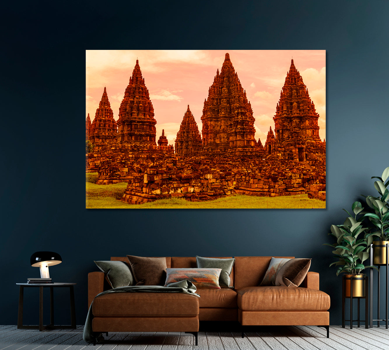 Prambanan Temple Indonesia Canvas Print-Canvas Print-CetArt-1 Panel-24x16 inches-CetArt