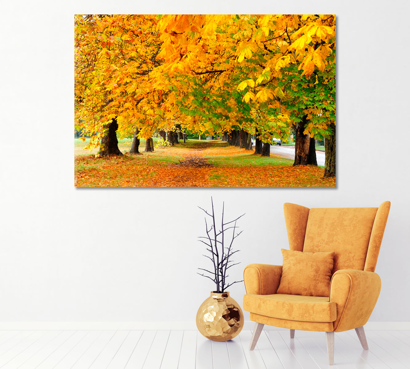 Autumn Park Canvas Print-Canvas Print-CetArt-1 Panel-24x16 inches-CetArt