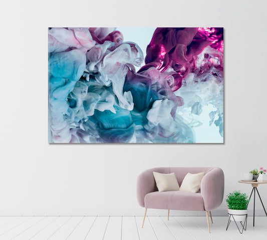 Abstract Blue and Purple Smoke Canvas Print-Canvas Print-CetArt-1 Panel-24x16 inches-CetArt