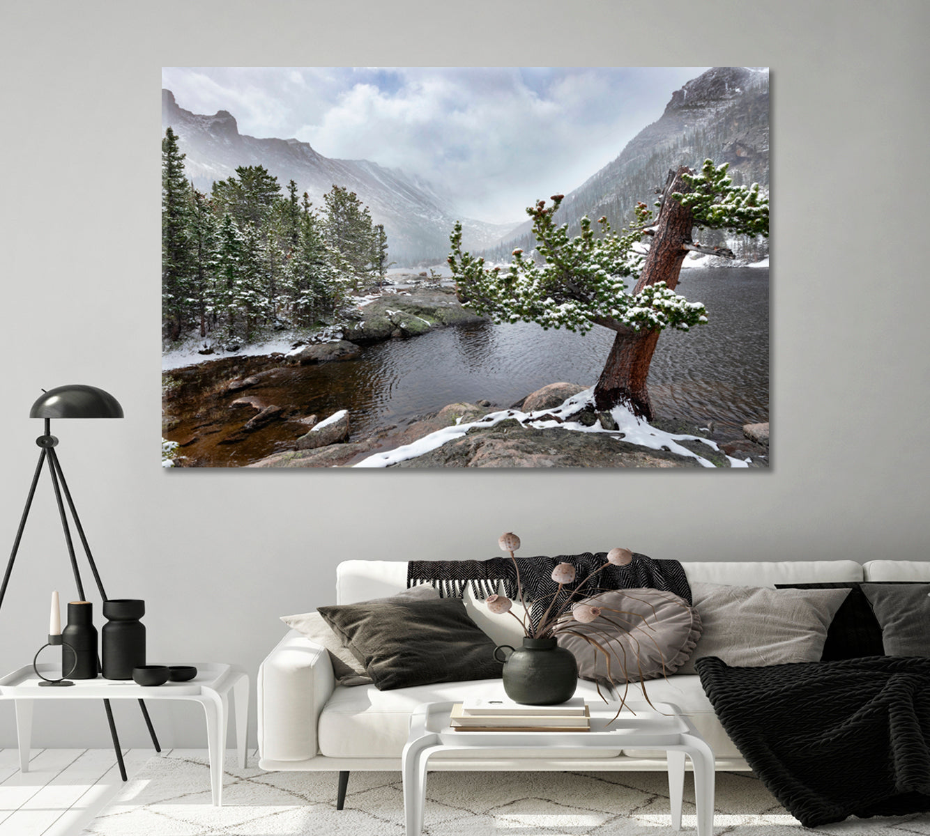 Alpine Mills Lake in Rocky Mountain National Park Colorado Canvas Print-Canvas Print-CetArt-1 Panel-24x16 inches-CetArt