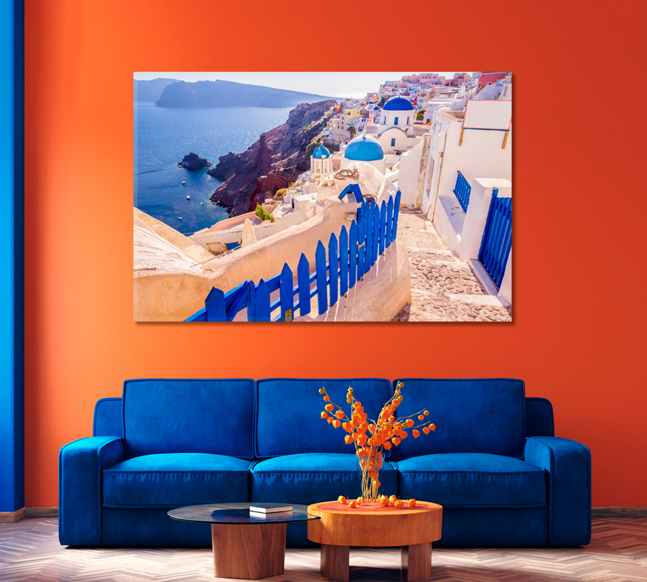 Oia Village in Santorini Island Greece Canvas Print-Canvas Print-CetArt-1 Panel-24x16 inches-CetArt