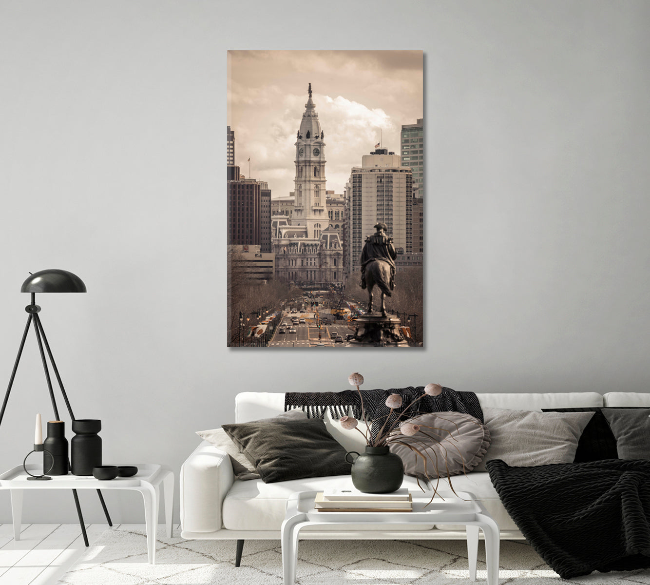 Philadelphia City Hall USA Canvas Print-Canvas Print-CetArt-1 panel-16x24 inches-CetArt