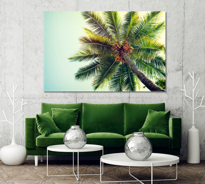 Coconut Palm Canvas Print-Canvas Print-CetArt-1 Panel-24x16 inches-CetArt