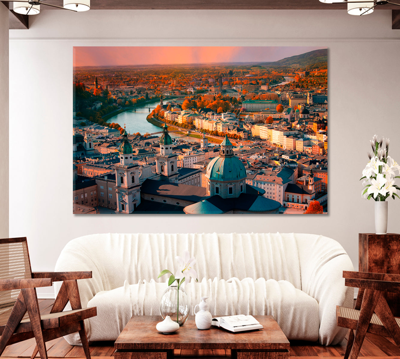 Salzburg Сity Austria Canvas Print-Canvas Print-CetArt-1 Panel-24x16 inches-CetArt