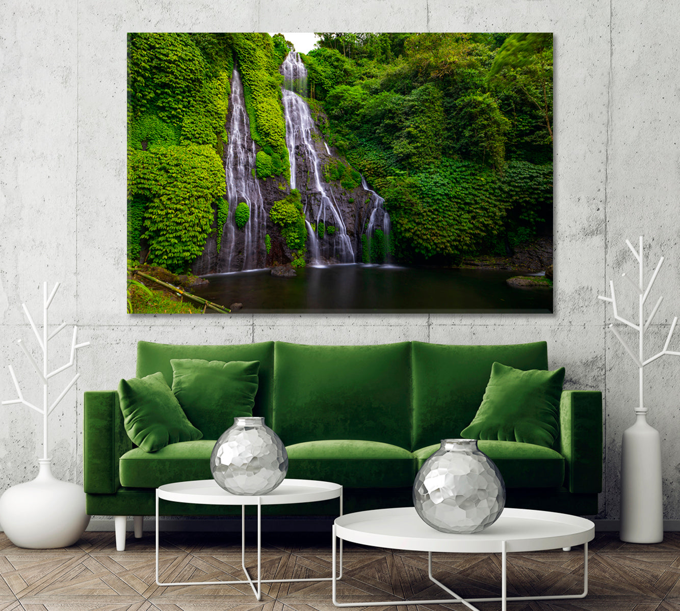 Banyumala Waterfall Bali Indonesia Canvas Print-Canvas Print-CetArt-1 Panel-24x16 inches-CetArt