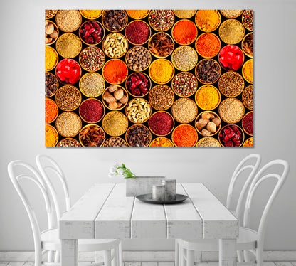 Various Spices Canvas Print-Canvas Print-CetArt-1 Panel-24x16 inches-CetArt