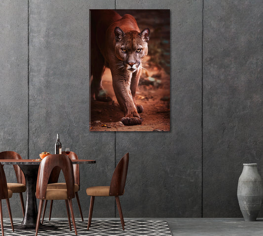 American Puma Canvas Print-Canvas Print-CetArt-1 panel-16x24 inches-CetArt