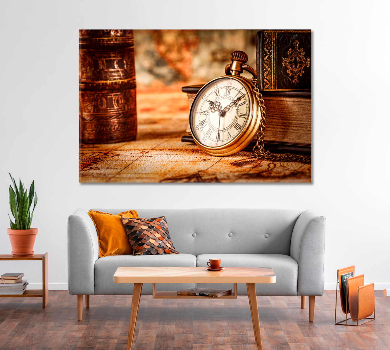 Antique Pocket Watch Canvas Print-Canvas Print-CetArt-1 Panel-24x16 inches-CetArt