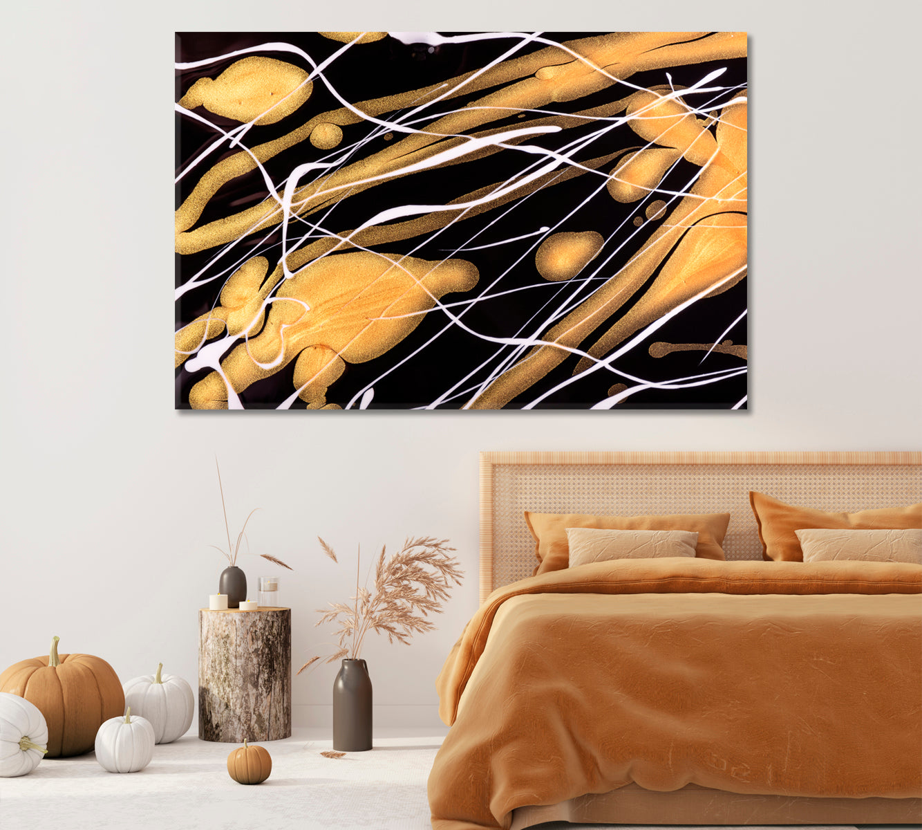 Abstract Fluid Wavy Pattern Canvas Print-Canvas Print-CetArt-1 Panel-24x16 inches-CetArt