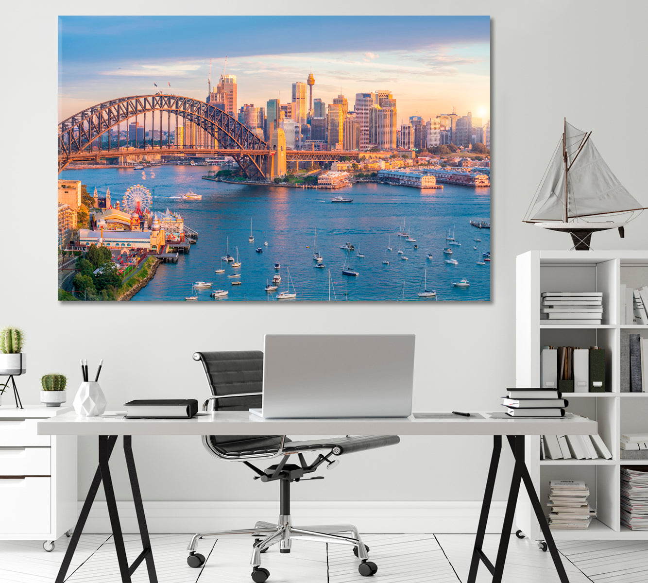 Sydney City Center Australia Canvas Print-Canvas Print-CetArt-1 Panel-24x16 inches-CetArt