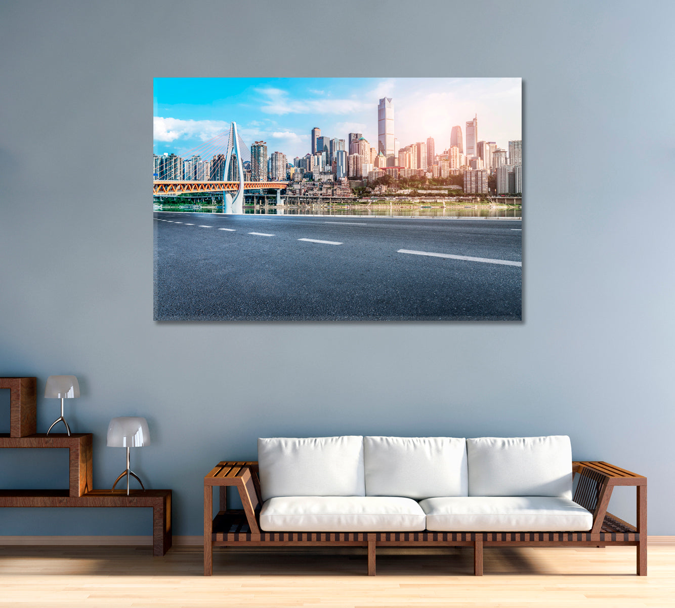 Urban Road Canvas Print-Canvas Print-CetArt-1 Panel-24x16 inches-CetArt