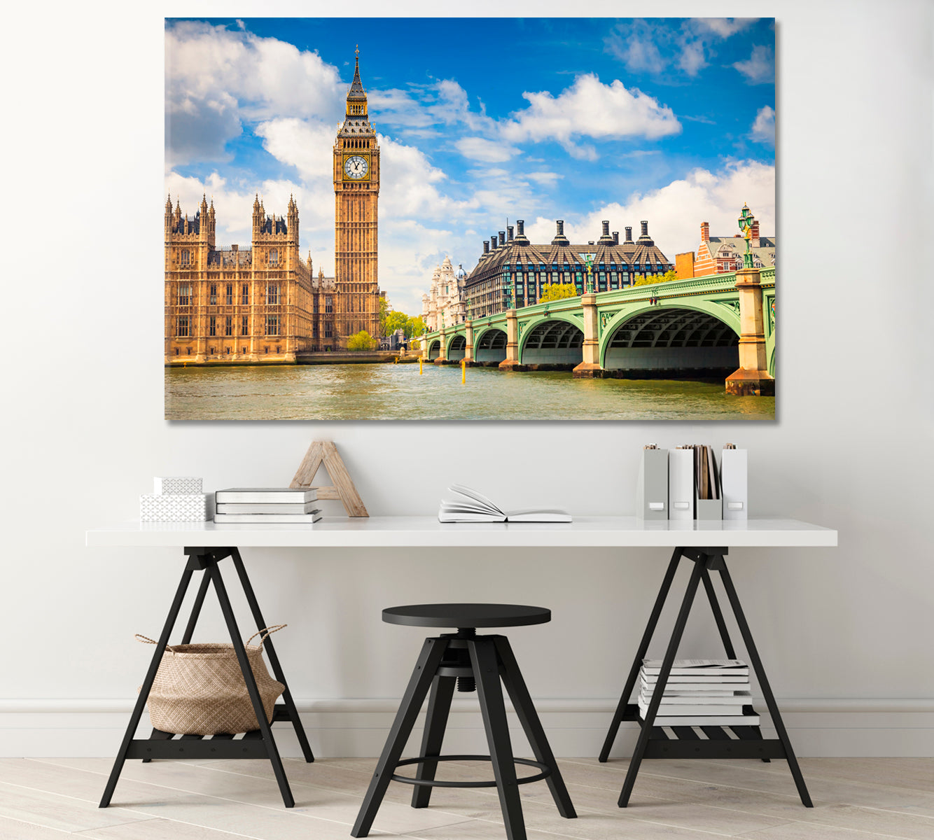 Big Ben and Houses of Parliament London UK Canvas Print-Canvas Print-CetArt-1 Panel-24x16 inches-CetArt