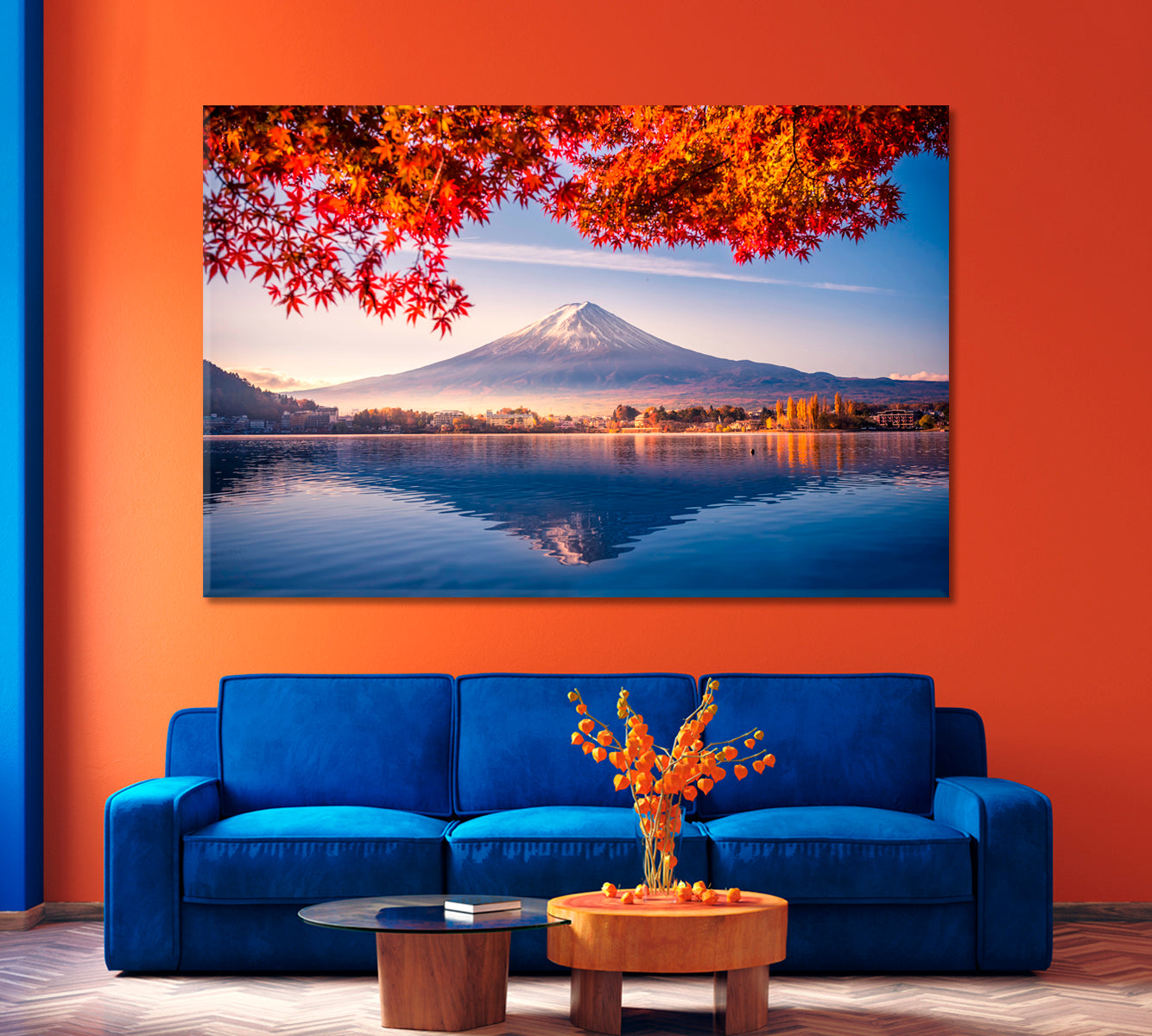 Mount Fuji Japan in Autumn Canvas Print-Canvas Print-CetArt-1 Panel-24x16 inches-CetArt