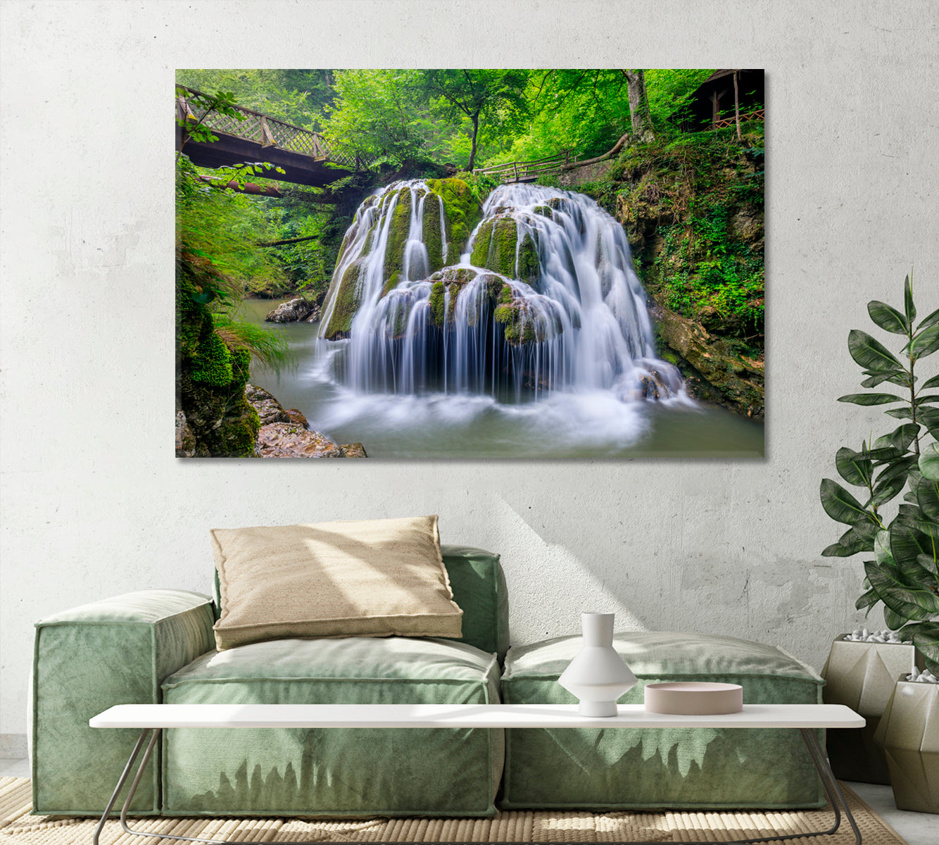 Bigar Cascade Falls Romania Canvas Print-Canvas Print-CetArt-1 Panel-24x16 inches-CetArt