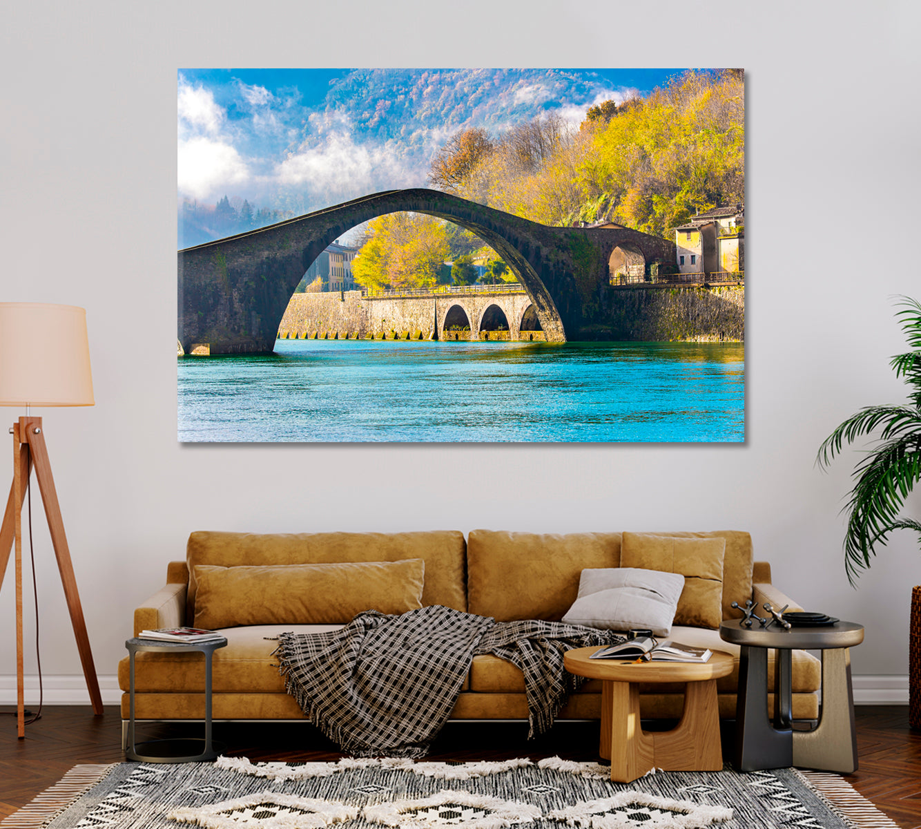 Ponte della Maddalena Devil's Bridge Italy Canvas Print-Canvas Print-CetArt-1 Panel-24x16 inches-CetArt